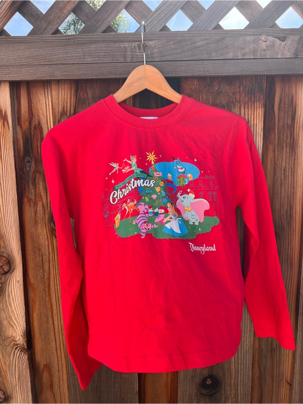 Disney Red Long-Sleeve Christmas Character Tee